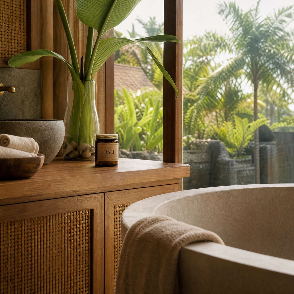 [Weltreise] Bali Duftkerze – Bergamotte, Jasmin, Rosenblüten & Moschus