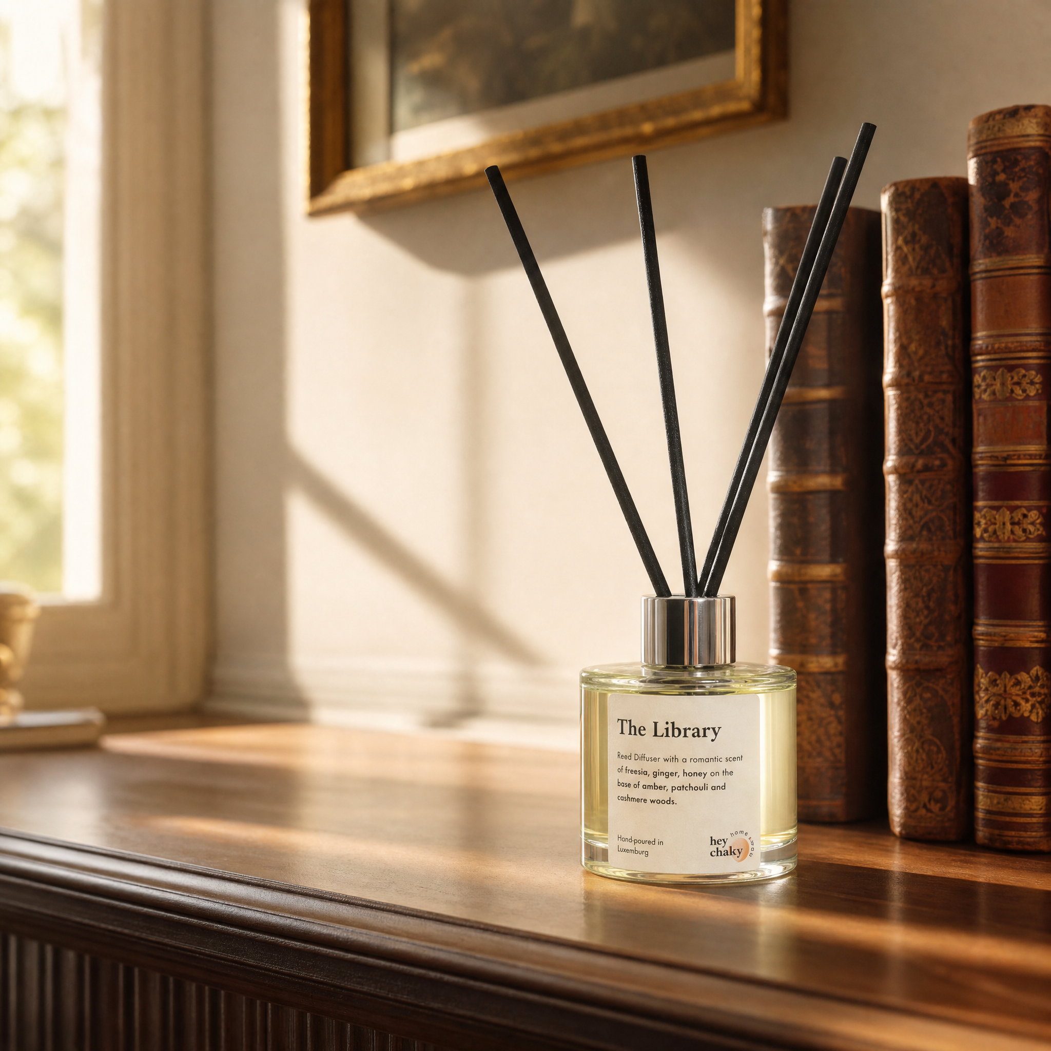 The Library Reed Diffusor – Raumduft mit Amber, Sandelholz & Vanille