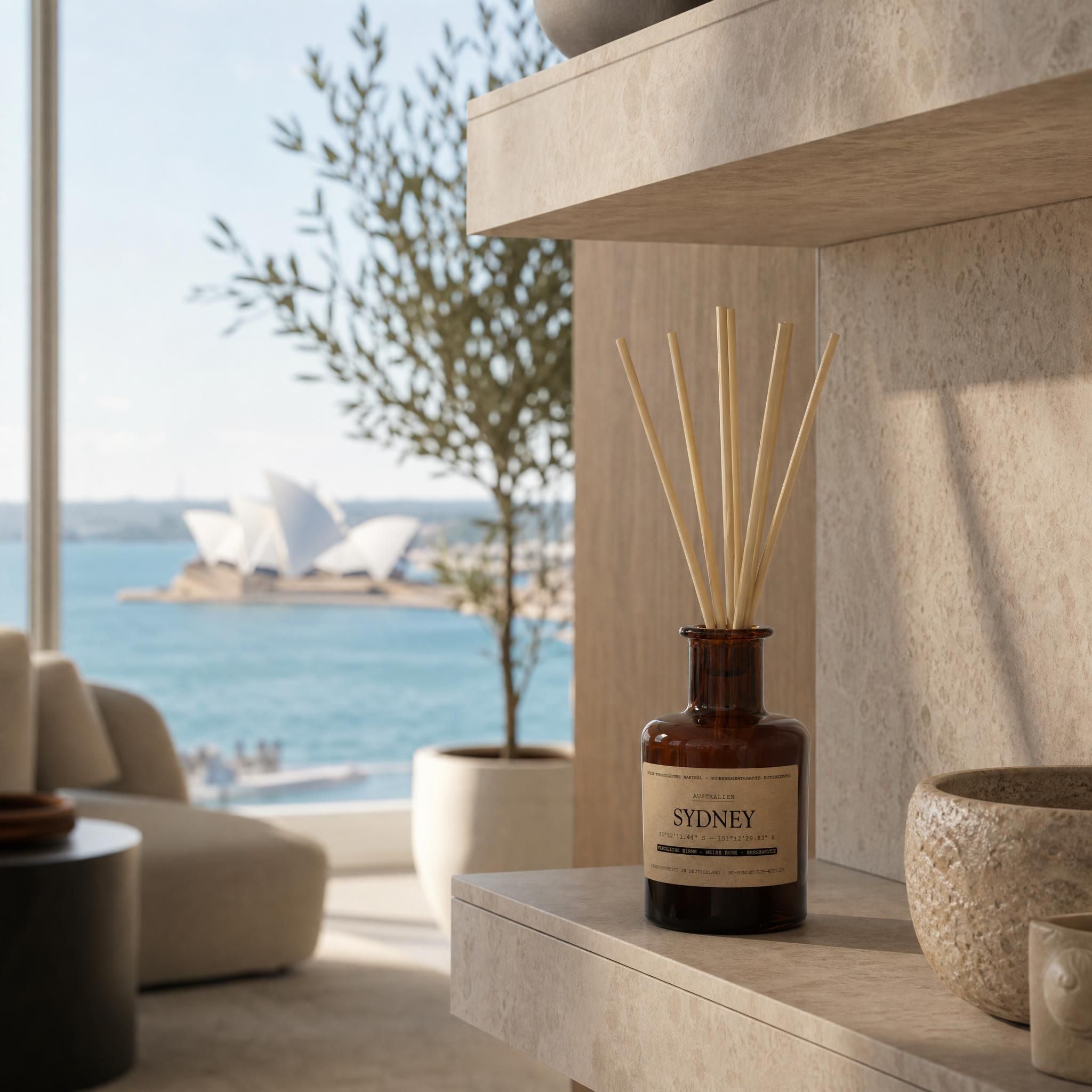 [Weltreise] Sydney Raumduft Diffuser – Englische Birne, Weiße Rose & Bergamotte