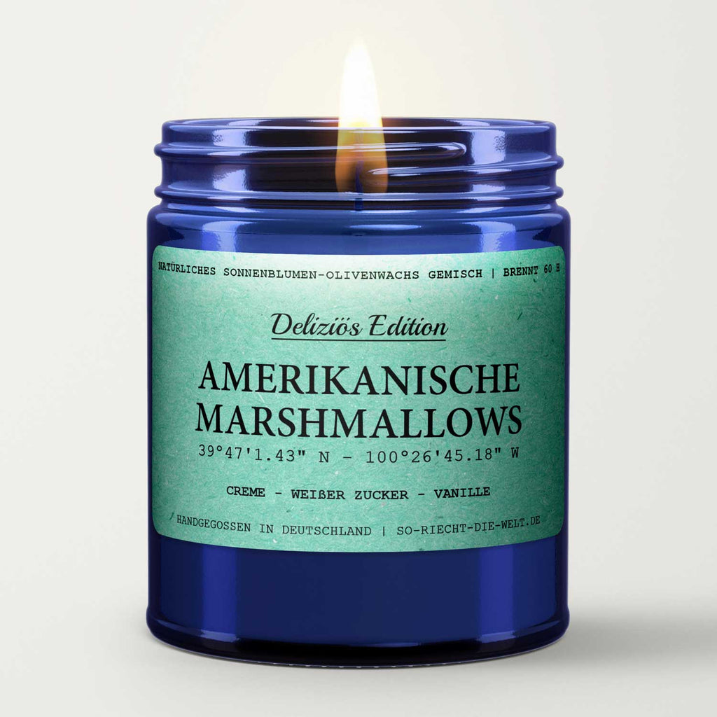 Amerikanische Marshmallows Duftkerze - Deliziös Edition - Creme | Weißer Zucker | Vanille - VON GRAU4260590540898Einzelne KerzeSo-riecht-die-welt