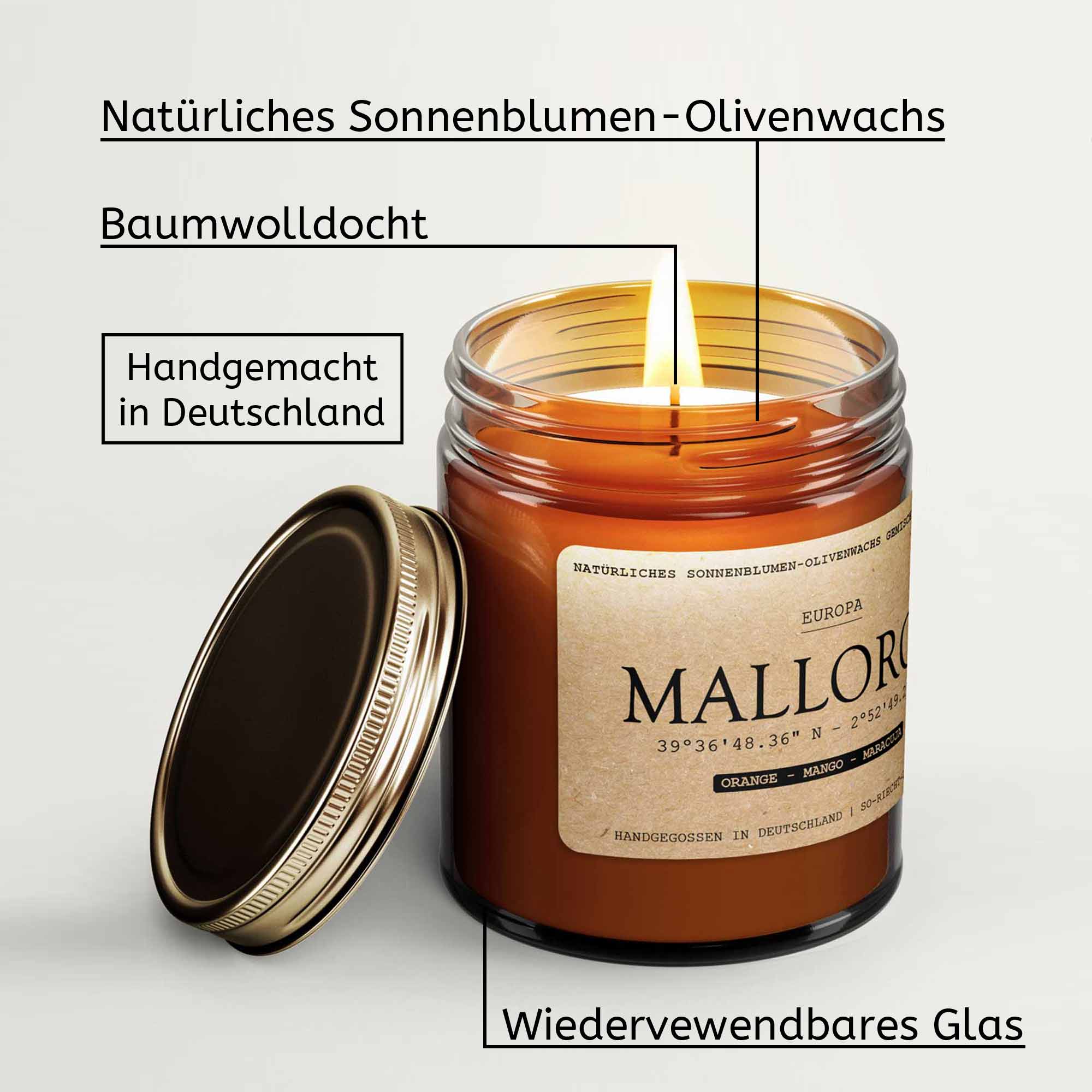 [Deliziös] Deutsche Erdbeertorte Duftkerze - Erdbeere | Vanille | Zuckerrohr - VON GRAU4260590540874Einzelne KerzeSo-riecht-die-welt