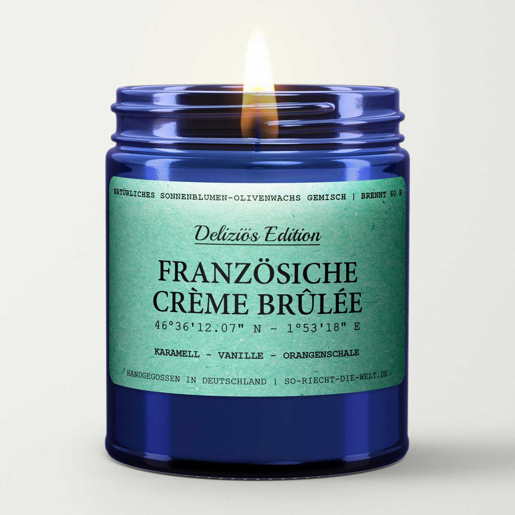 [Deliziös] Französische Crème Brûlée Duftkerze - Karamell | Vanille | Orangenschale - VON GRAU4260590540881Einzelne KerzeSo-riecht-die-welt