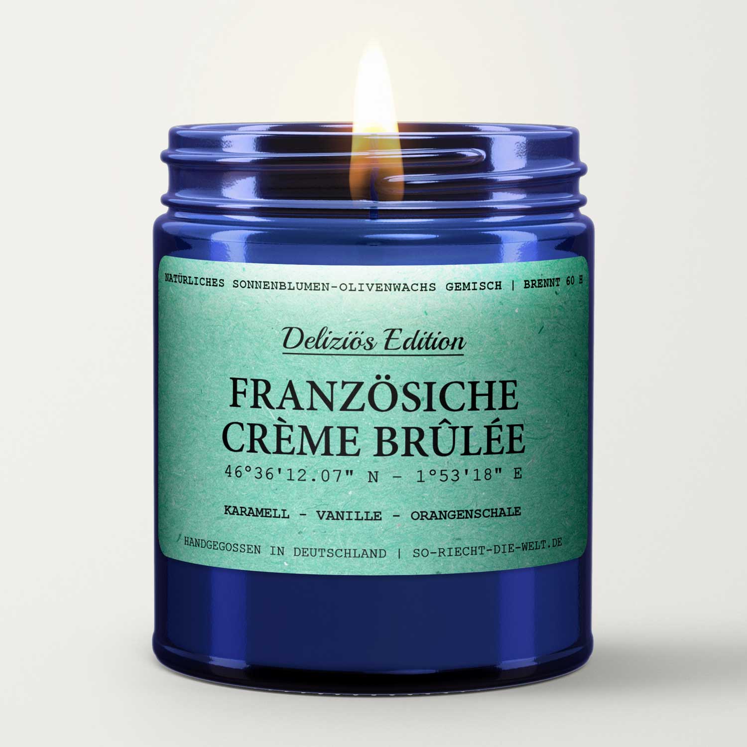 [Deliziös] Französische Crème Brûlée Duftkerze - Karamell | Vanille | Orangenschale - VON GRAU4260590540881Einzelne KerzeSo-riecht-die-welt
