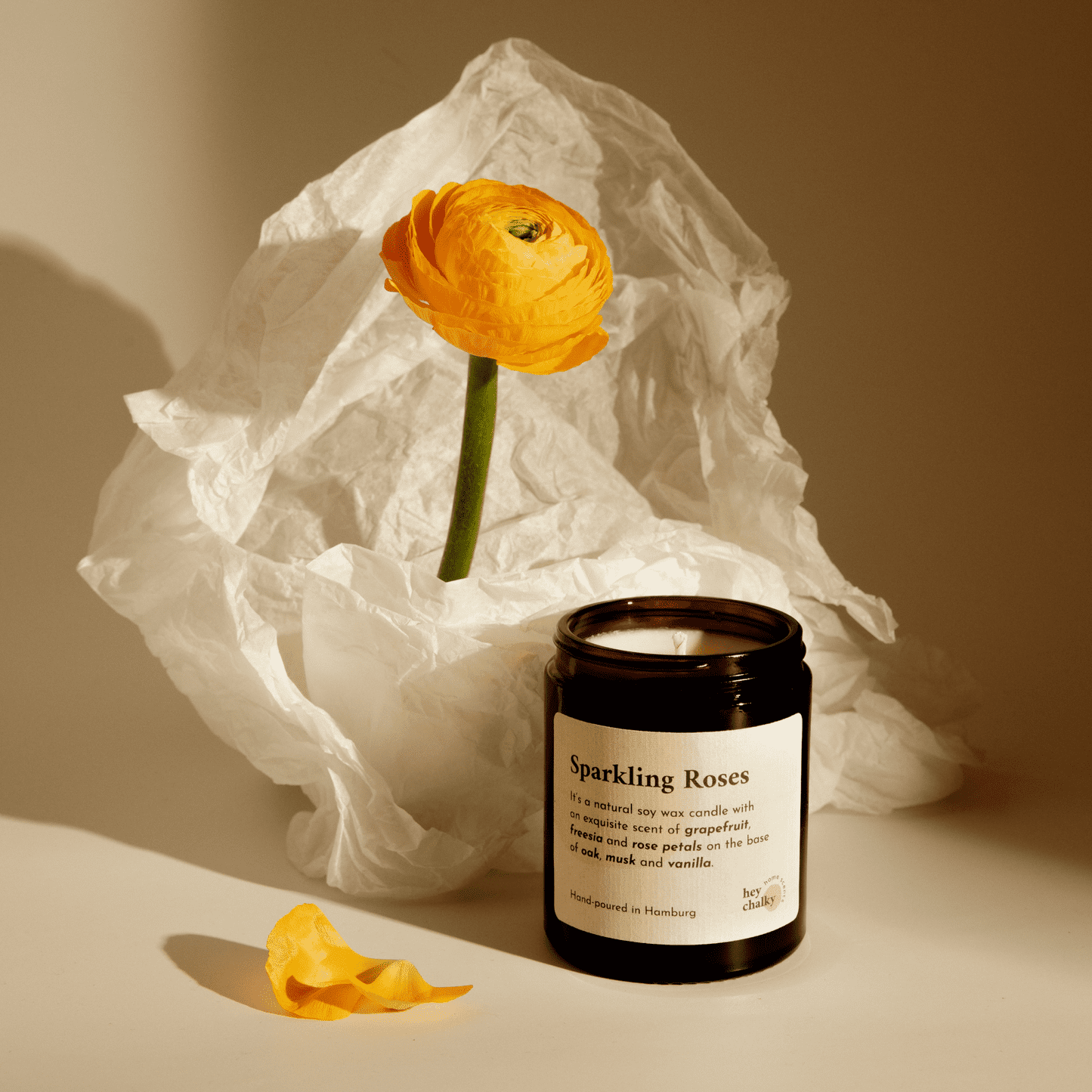 Sparkling Roses 155 g. Kerze - VON GRAUHeychalky