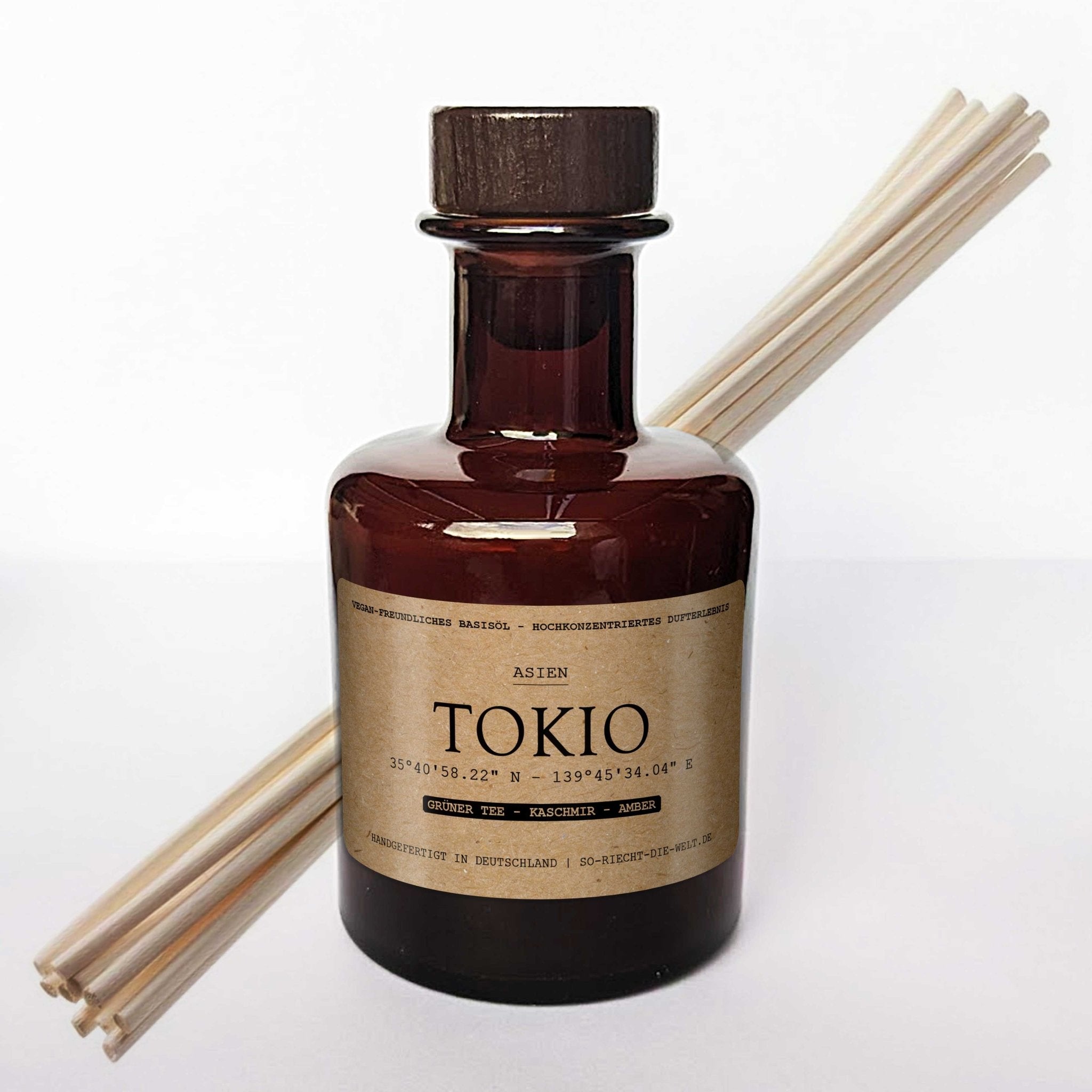 Tokio Raumduft Diffuser - Grüner Tee | Kaschmir | Amber | Handgefertigt in Deutschland, veganfreundlich - VON GRAU4260590544261So - riecht - die - welt
